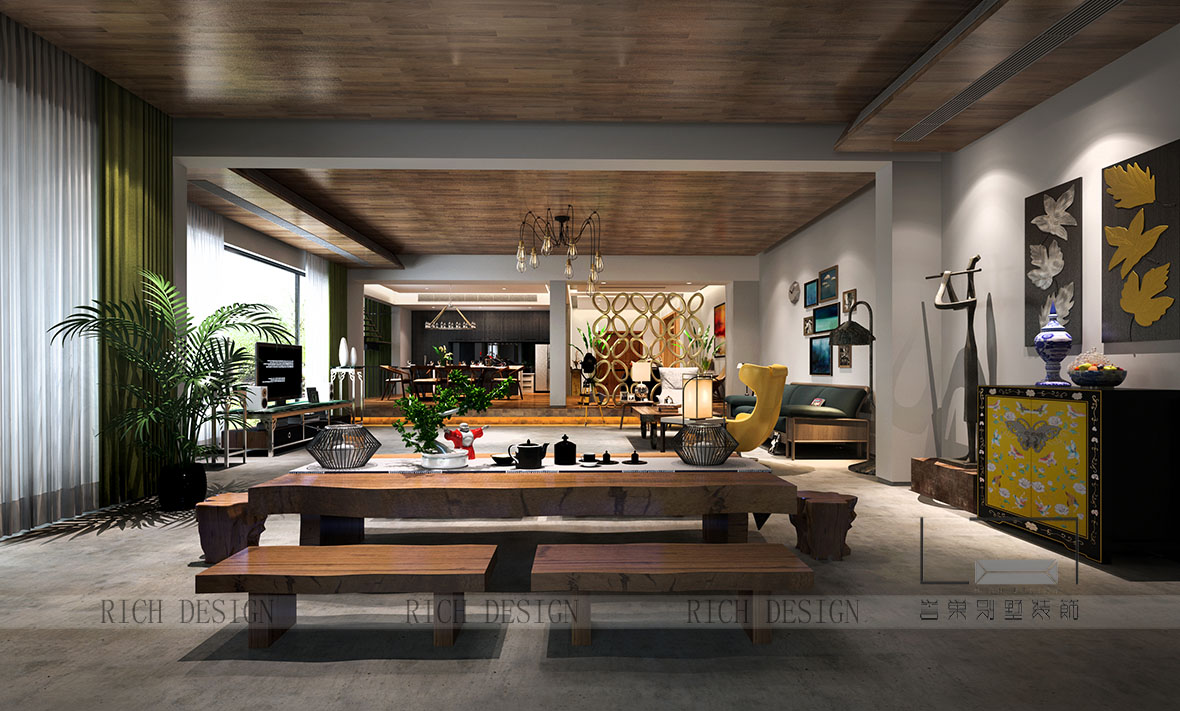 沙河新古典別墅客廳裝修效果圖 沙河新古典別墅客廳裝修效果圖