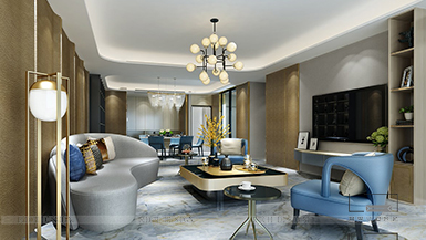 香域中央現(xiàn)代風格300平裝修效果圖