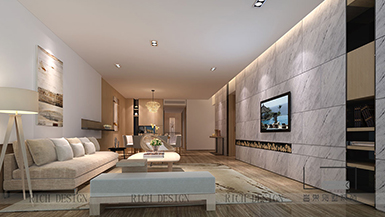 興寧凱旋城現(xiàn)代風格200平裝修效果圖