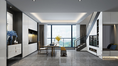 公園大地-300㎡-現(xiàn)代風(fēng)格裝修實景