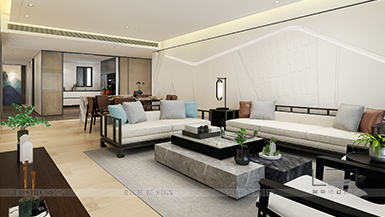 天元大廈新中式風(fēng)格650平裝修效果