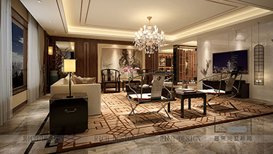 波托菲諾純水岸中式風格255平裝修設(shè)計