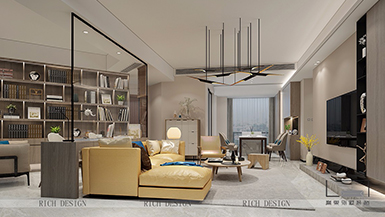 曦灣天馥現(xiàn)代風格200平裝修案例