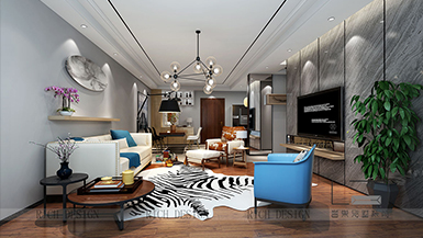 星海名城現(xiàn)代風格141平裝修設(shè)計效果圖