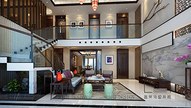 西麗十五峯花園中式風(fēng)格301平設(shè)計裝修效果圖