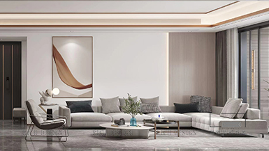 深業(yè)新岸線140平現(xiàn)代輕奢裝修設(shè)計(jì)