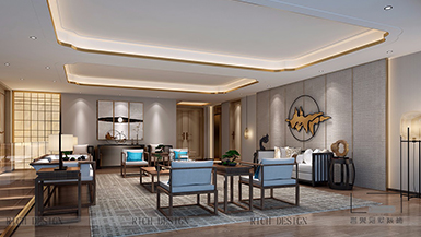 任丘市中央公園600平方中式風格設計效果