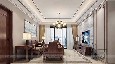 陽(yáng)光粵?，F(xiàn)代中式裝修設(shè)計(jì)效果圖