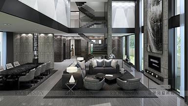 曦城別墅1000平工業(yè)風(fēng)裝修設(shè)計