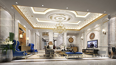 曦城別墅-1000㎡-簡歐裝修設(shè)計效果圖