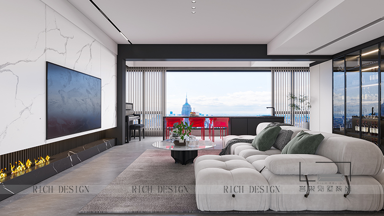 惠城泰豐千花島現(xiàn)代極簡170平家裝設計裝修