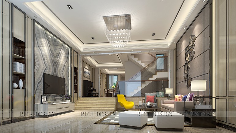 牧云溪谷650平現代風格別墅裝修設計效果圖