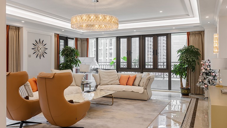 山語(yǔ)清暉315㎡簡(jiǎn)歐風(fēng)格裝修實(shí)景圖